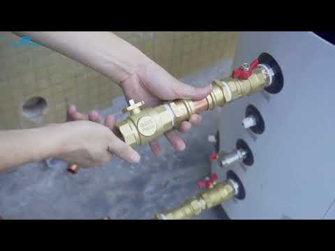 Installation tutorial of heat pump and tank.