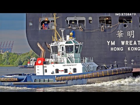 HOW TO TURN A 366m LONG CONTAINER SHIP AT HAMBURG ALTENWERDER TERMINAL - 4K SHIPSPOTTING 2023
