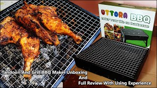 Tandoori And Grill BBQ Maker Unboxing And Full Review With Using Experience | Portable BBQ Maker