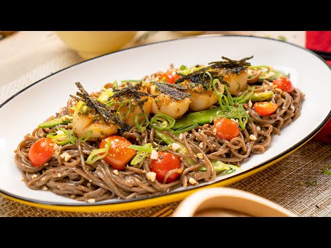 Pan-Seared SOY CITRUS SCALLOPS WITH SOBA NOODLES | Recipes.net
