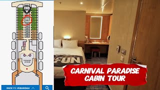 Carnival Paradise Cabin Tour | Interior Stateroom V29 (Accessible Room)