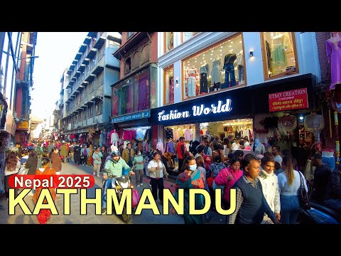 🇳🇵Kathmandu SATURDAY Evening Vibes 2025 Kathmandu’s Famous BUSY Shopping Street Walk