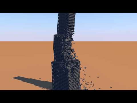 Tower Collapse Cinema 4D Physics