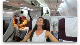 QATAR AIRWAYS BUSINESS CLASS | Kathmandu to Doha (+Al Mourjan Business Lounge)
