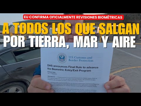 ESTADOS UNIDOS anunció OFICIALMENTE que todos los que salgan de su territorio serán revisados.