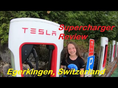 Tesla Supercharger Review, Egerkingen Switzerland