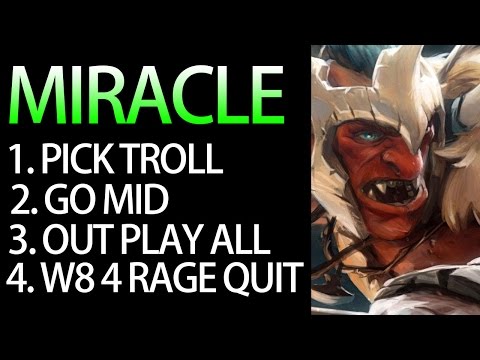 How to Make Enemy Rage Quit 18 Min GG Troll Warlord Gameplay by Miracle
