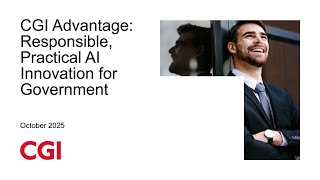 CGI Advantage for responsible, practical AI in government