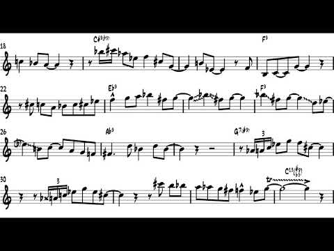 Count Bubba Tenor Saxophone Solo Transcription (Bb)