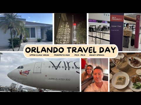 Travel Day to ORLANDO, FLORIDA! Upper Class Virgin Atlantic + Disney Springs + Birthday Night! 🎂✈️🌴