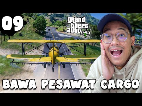 EPIC MISSION TO STEAL A MERRYWEATHER CARGO PLANE - GTA 5 STORY INDONESIA (Part 9)