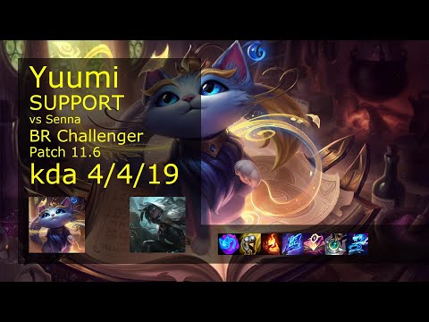 Yuumi Support & Ezreal vs Senna & Jinx - BR Challenger 4/4/19 Patch 11.6 Gameplay