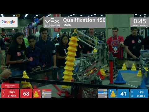 2018 VRC Math Q150 - 920C 91709A vs 134E 99402C - 70 to 65