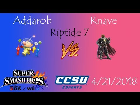 Riptide 7 CCSU Smash 4 - Addarob (Olimar) vs Knave (Ganondorf)