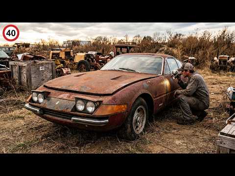Thumbnail for Restoration 1968 Ferrari Daytona V12 - Abandoned Barn Find to $2M Masterpiece (Full Build) by Ferrari Daytona