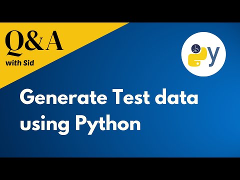 How Do I Generate Test Data Using Python Protips Tips Tipsandtricks Python Coding Learning