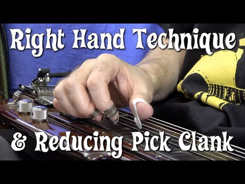 LapSteel Right Hand Technique & Reducing Pick Clank - Open D