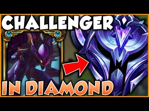 WHAT HAPPENS WHEN THE RANK 1 KHA'ZIX PLAYS IN DIAMOND ELO?! - League of Legends