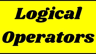 Logical Operators | Details