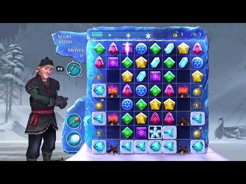 Frozen Free Fall: Snowball Fight Level 240 Walkthrough, No Power Ups