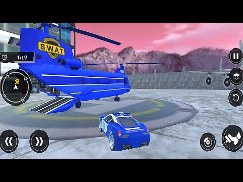 US Police Car Transporter Plane Truck Sim Games-New Transporter Games 02 -Android Gameplays