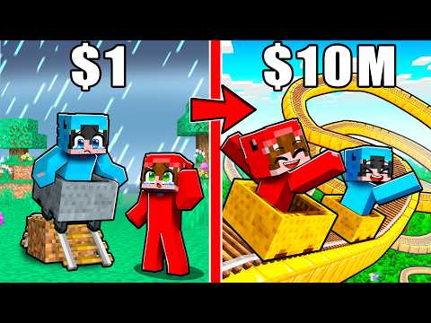 POOR vs MILLIONAIRE Theme Park in Minecraft!