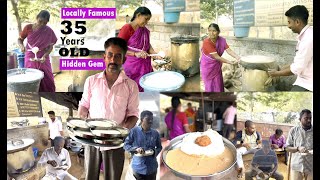 This Famous 40 yrs Old Gem Food Cart Sell Thatte Idli, Vade, Ricebath in Tiptur | Street Food India