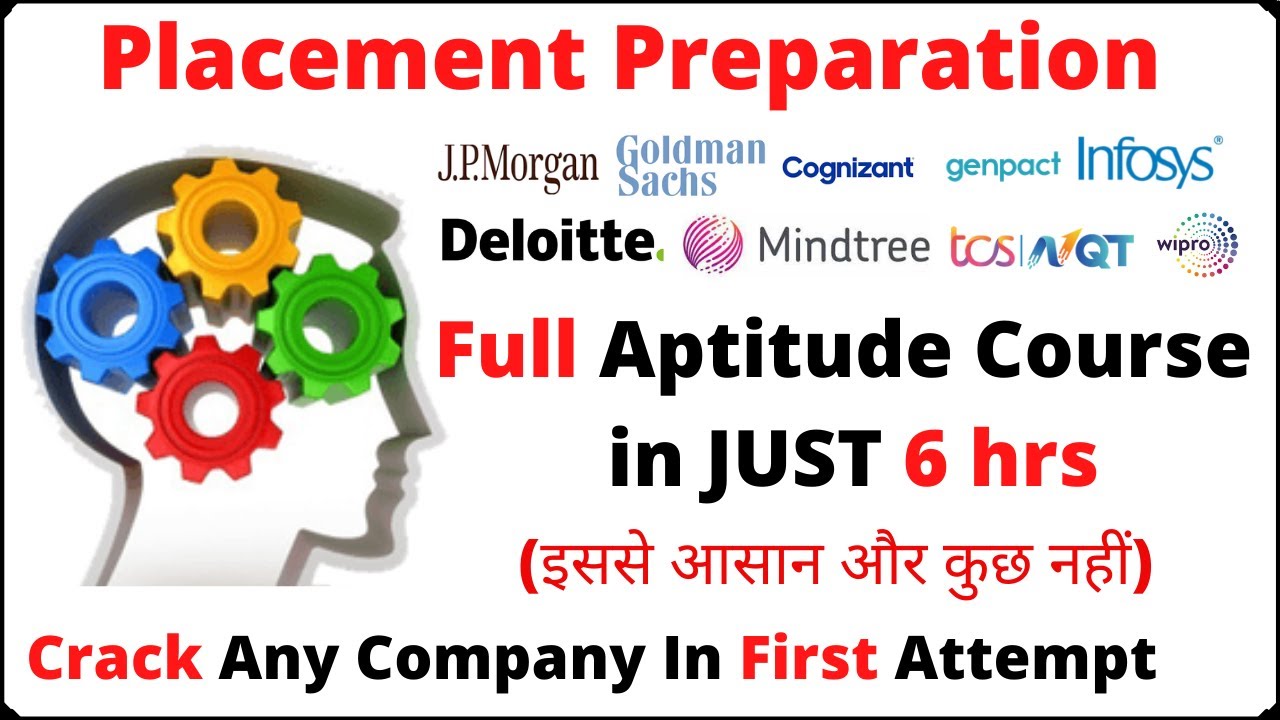 full aptitude course in one video | aptitude for placement preparation
