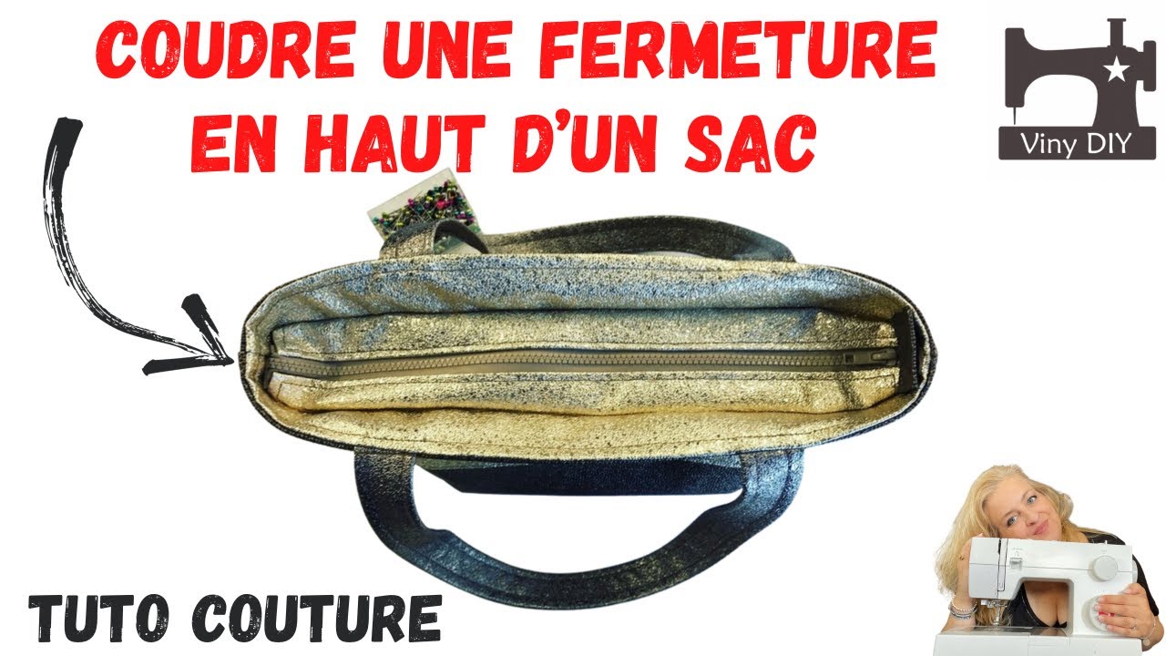 Comment Coudre une Fermeture en haut d'un sac - Tuto Couture DIY