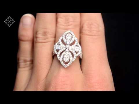 N4547 - Vintage Diamond Ring 1.75CT H/Si in 18K White Gold