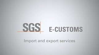 SGS e-Customs: Import and Export Services