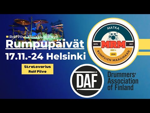 MRM esittää: Rolf Pilven rumpuklinikka, Daf Rumpupäivät 17-12-24