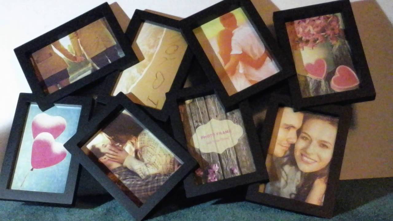 BestBuy Frames 8 Black Puzzle Opening Collage Picture Frame, Fits Standard 4x6 Inch Photos, Perfect