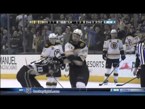 Adam McQuaid vs Kyle Clifford Jan 9, 2014