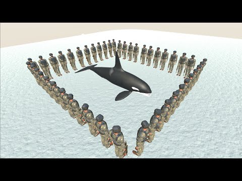 Commando Bo vs All Aquatics - Animal Revolt Battle Simulator