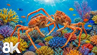 Ocean Wildlife 8K - Nature Animals Under the Sea & Light Relaxing Music