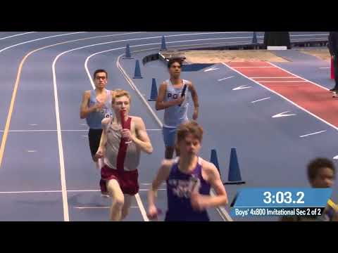 Boys' 4x800 Invitational Section 2 - Millrose Games Trials 2025 [Full Race Replay]