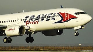 preview picture of video 'Travel and Transaero 737-800 Landing and Takeoff | Close Views |  LCLK Plane Spotting'