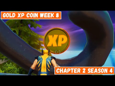 All Gold XP Coins Locations Week 8! - Good as Gold Punch Card Fortnite Chapter 2 Season 4