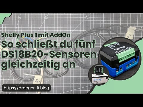 Shelly Plus 1 with AddOn: How to connect 5 DS18B20 sensors simultaneously