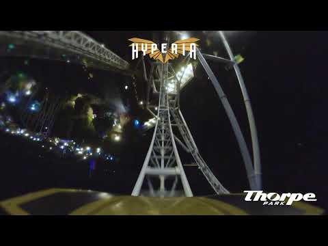 Hyperia at Thorpe Park - Front Row POV in the dark