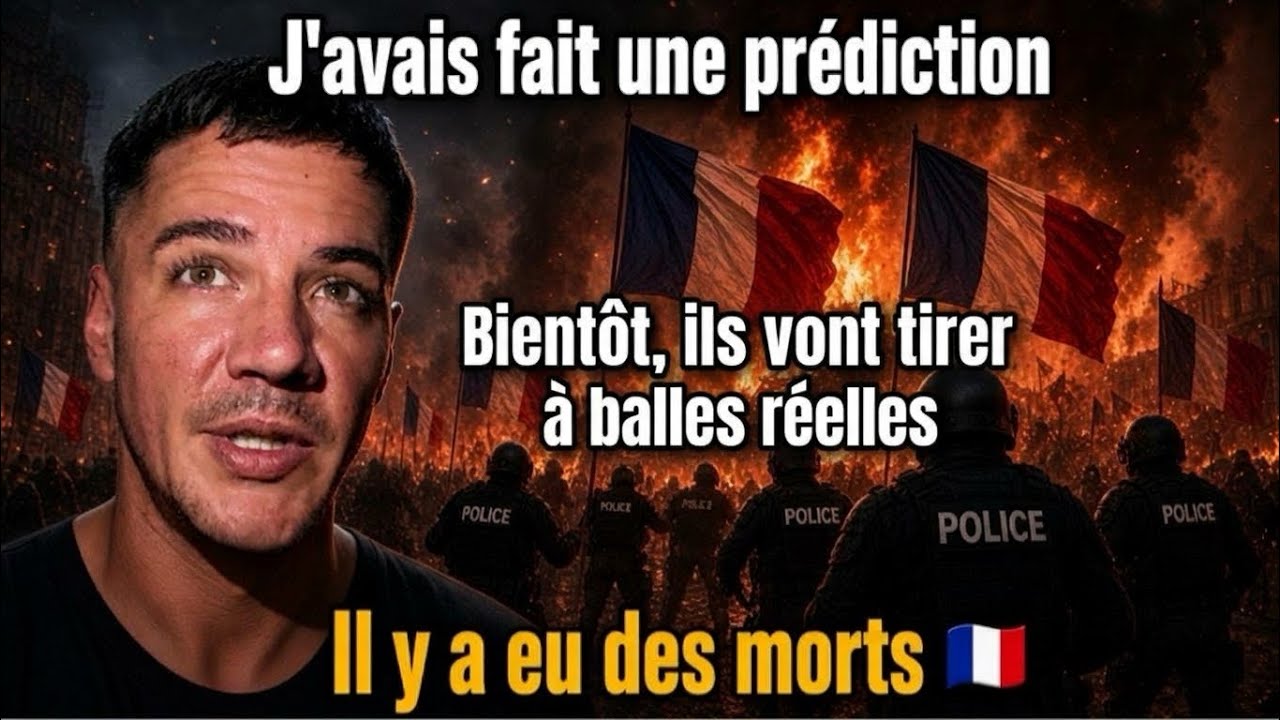 Un mort en France 🇫🇷 je l’avais prédit !! (Écoutez ma prochaine vision) Le début de la fin 