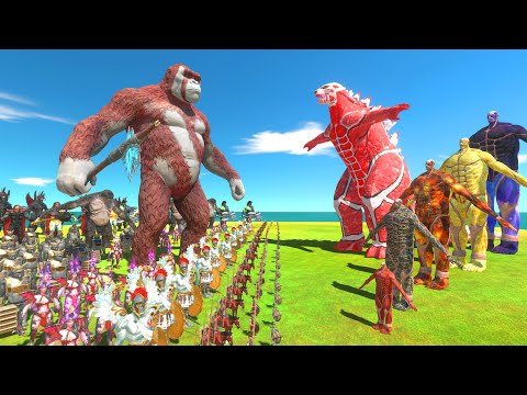 Colossal Titan Of Evolution VS Melee Weapon Team - Animal Revolt Battle Simulator