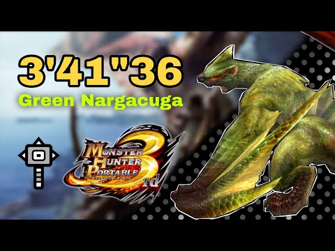 Green Nargacuga | Hammer | 3'41"36 [MHP3rd - Monster Hunter Portable 3rd]