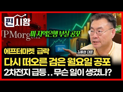 [#찐시황]  애프터마켓 급락에 되살아난 '검은 월요일'의 악몽"  / 불안감 속 주가 폭등한 2차전지.. 시장이 뒤집힌 이유ㅣ김동엽 대표