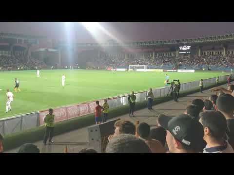 Armenian fans during Pyunik - Wolverhampton football match