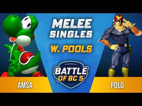 aMSa (Yoshi) vs Polo (Captain Falcon) - Melee Singles Winners Top 48 Qualifiers - Battle of BC 5