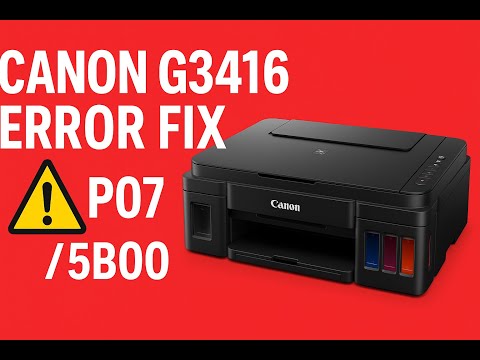 Canon G3416 Error P07 5B00 ink absorber full