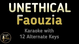 Download lagu Faouzia - UNETHICAL Karaoke Instrumental Lower Higher Male & Original Key mp3