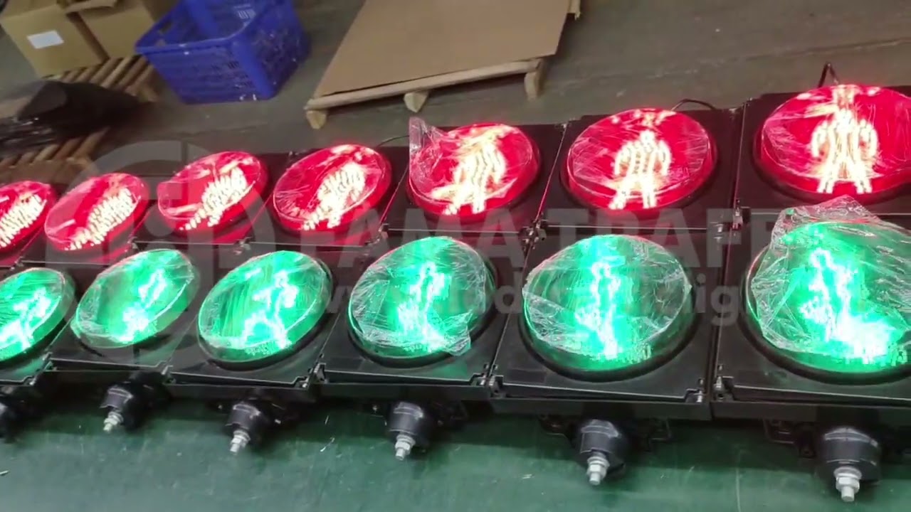 200mm Red&Running Green pedestrian led traffic light